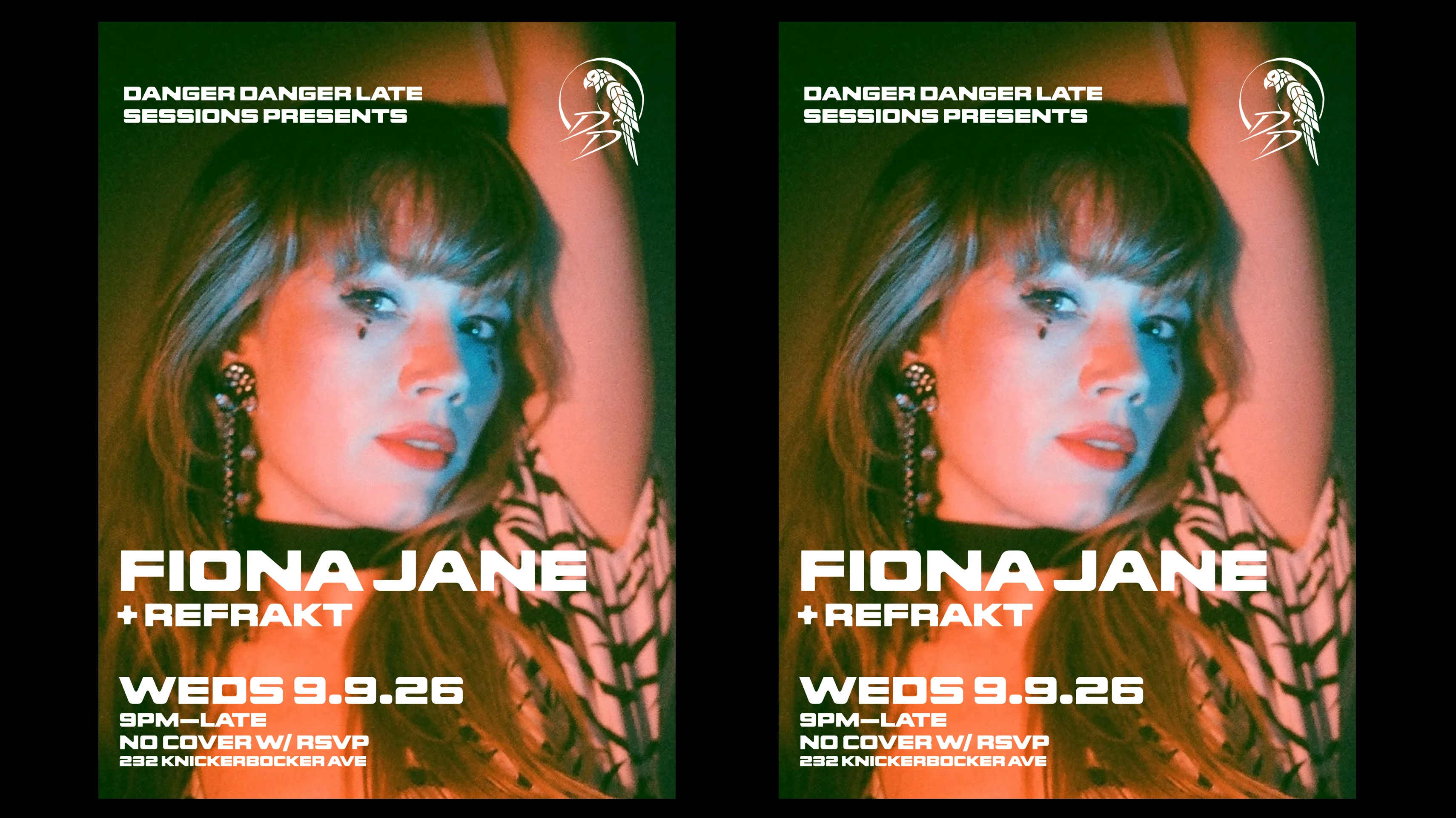 Danger Danger Presents Fiona Jane + Refrakt (Rsvp Req'd) Cover