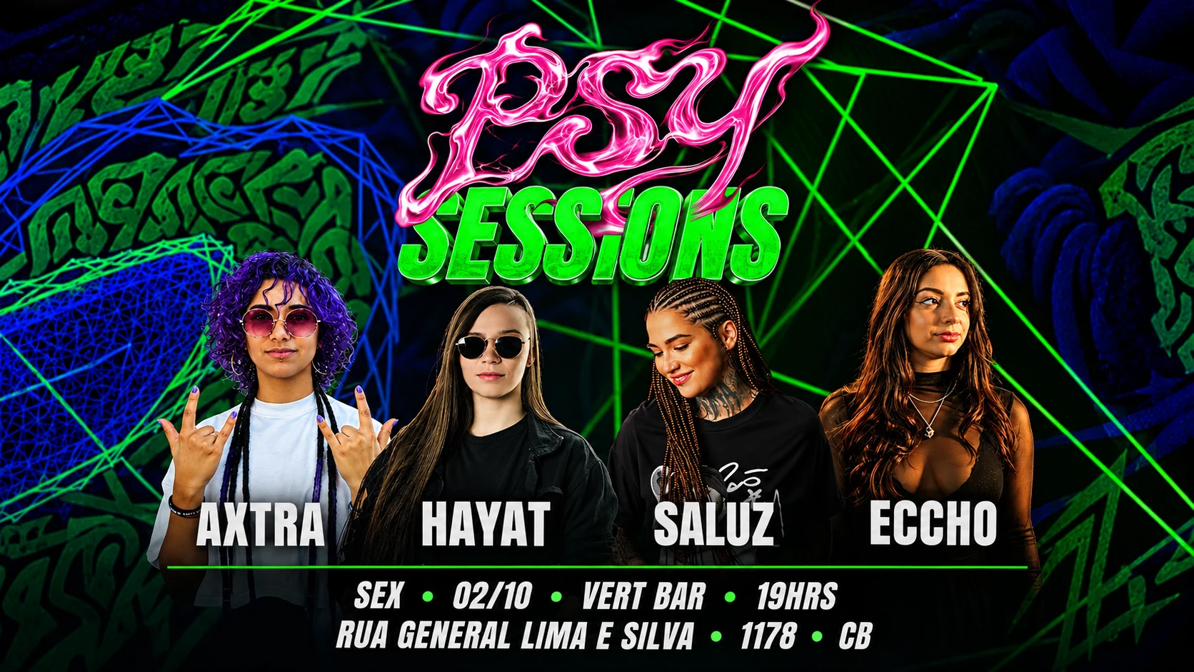 Psy Sessions @ Vert Bar Cidade Baixa 02/10 Cover