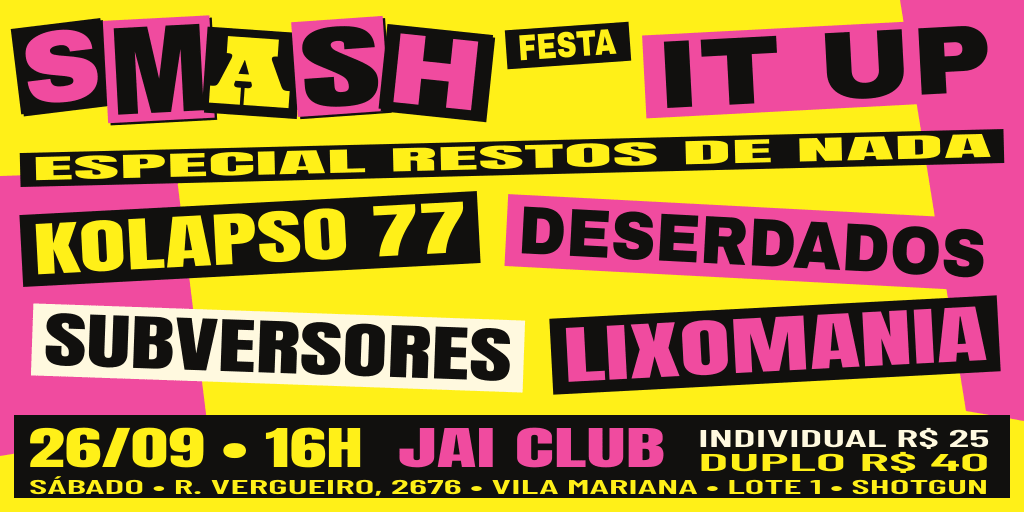 🔥 Festa Smash It Up — Especial Restos De Nada 🔥 Cover