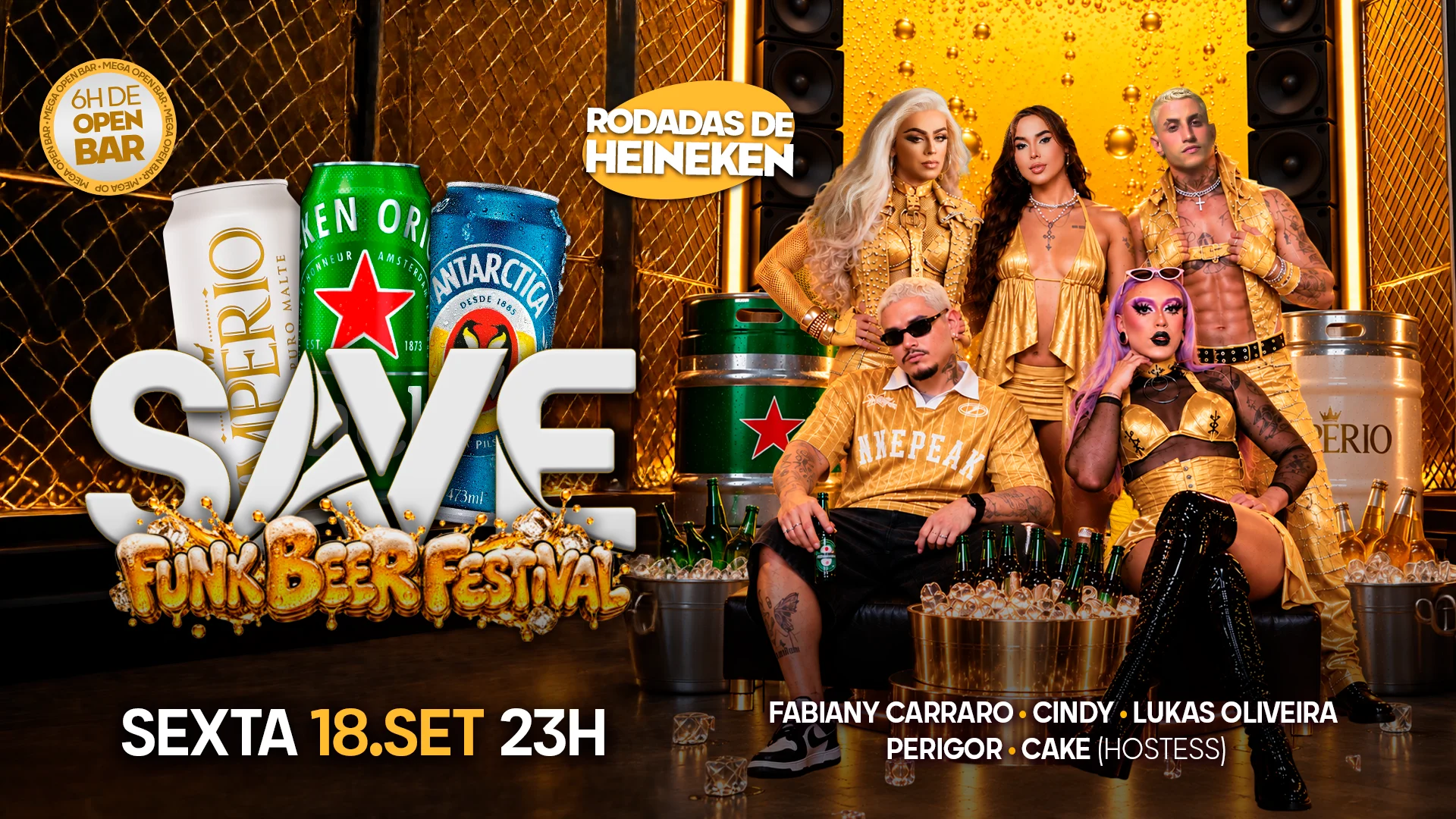 Save Funk Beer Festival | Open Bar | Rodadas De Heineken Cover