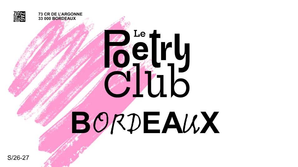 Le Poetry Club Bordeaux - 07/10 Cover