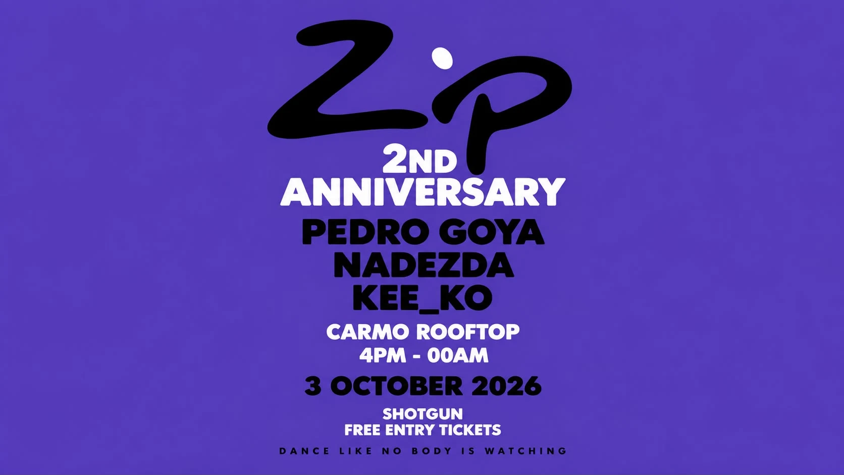 Zip Records 2 Anniversary At Carmo Rooftop Cover