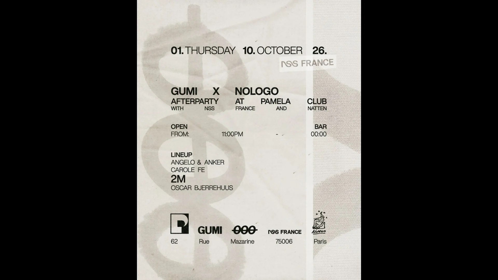 Gumi X Nologo X Nss X Natten (Only 20 Tickets Online) Cover