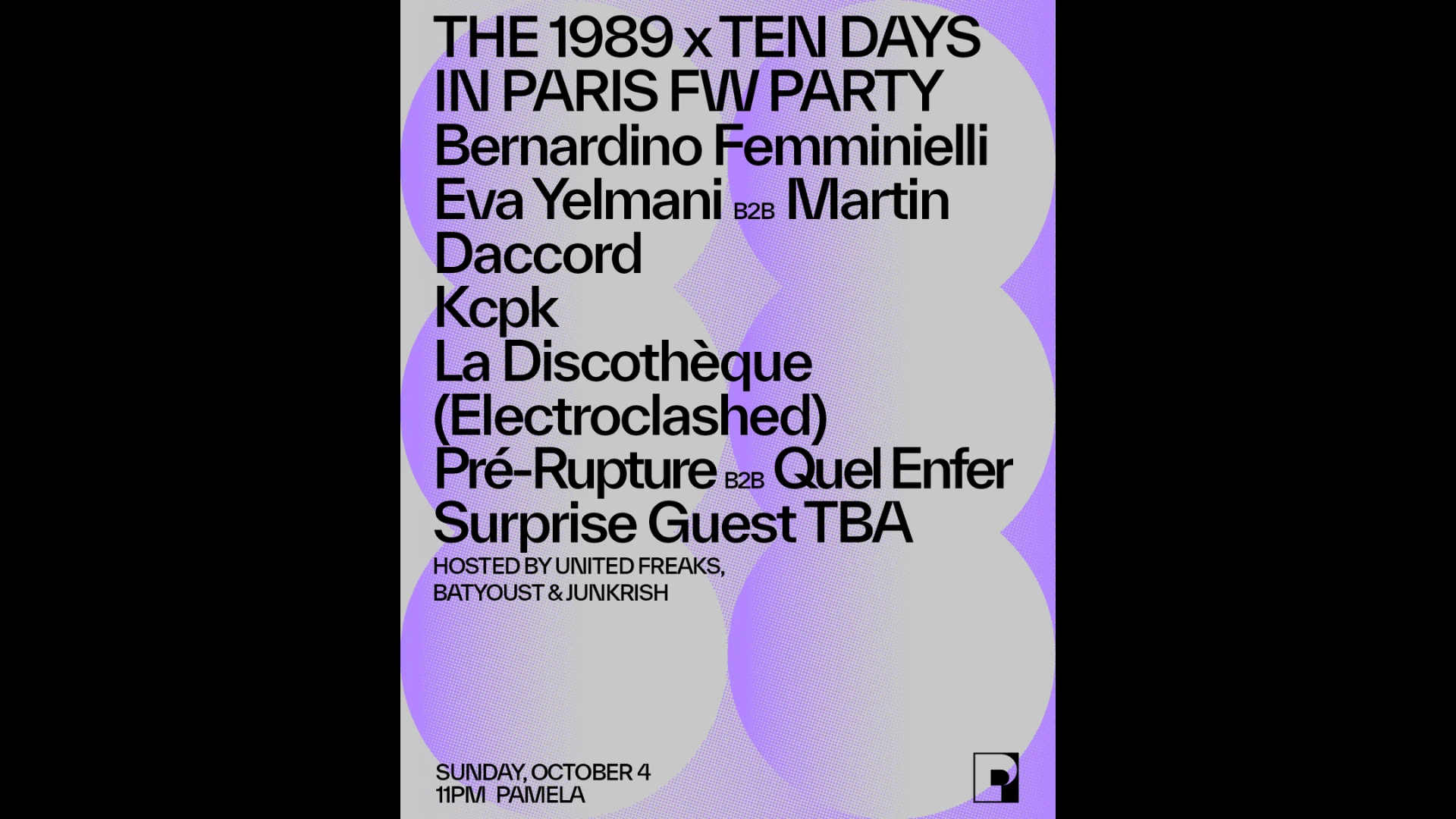 The 1989 X Ten Days In Paris Fw Party Cover
