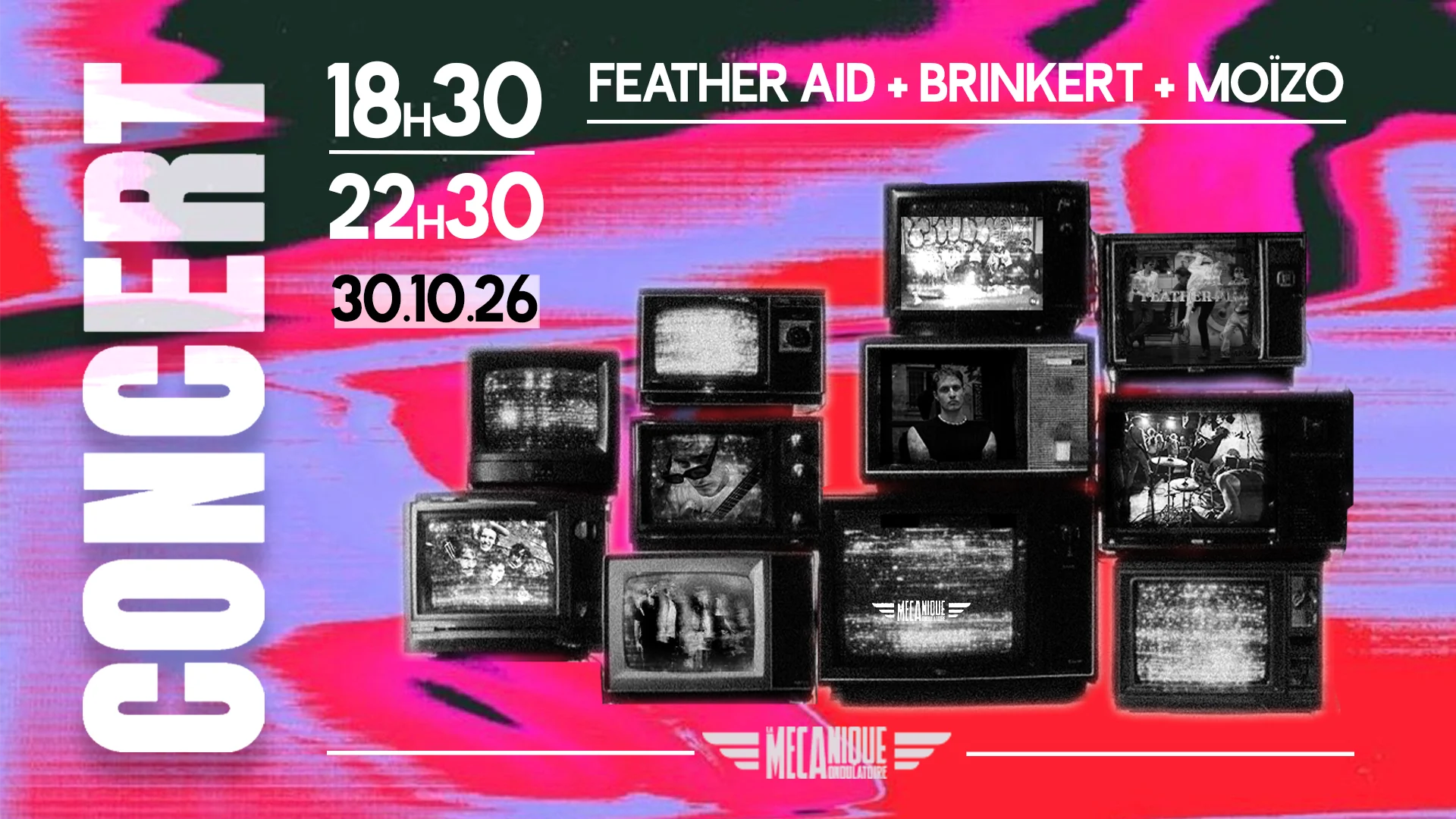 Moïzo × Brinkert × Feather Aid ✦ La Mécanique Ondulatoire Cover