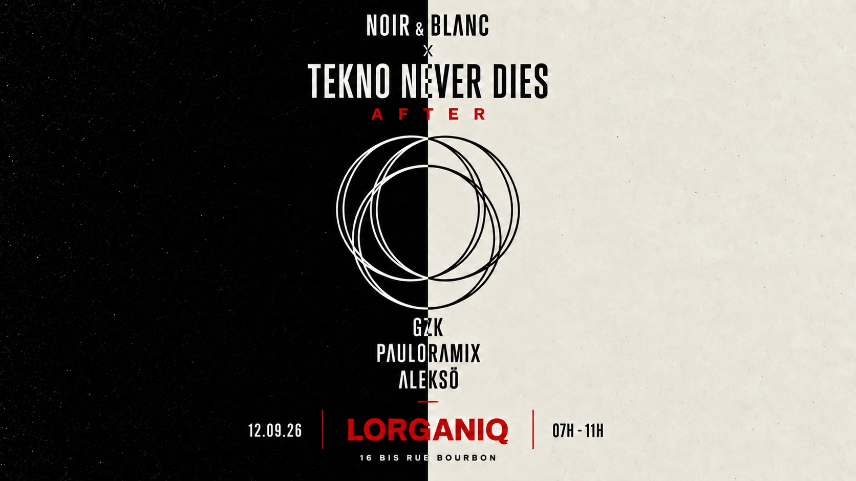 After // Noir & Blanc // Tekno Never Dies // Lorganiq Cover