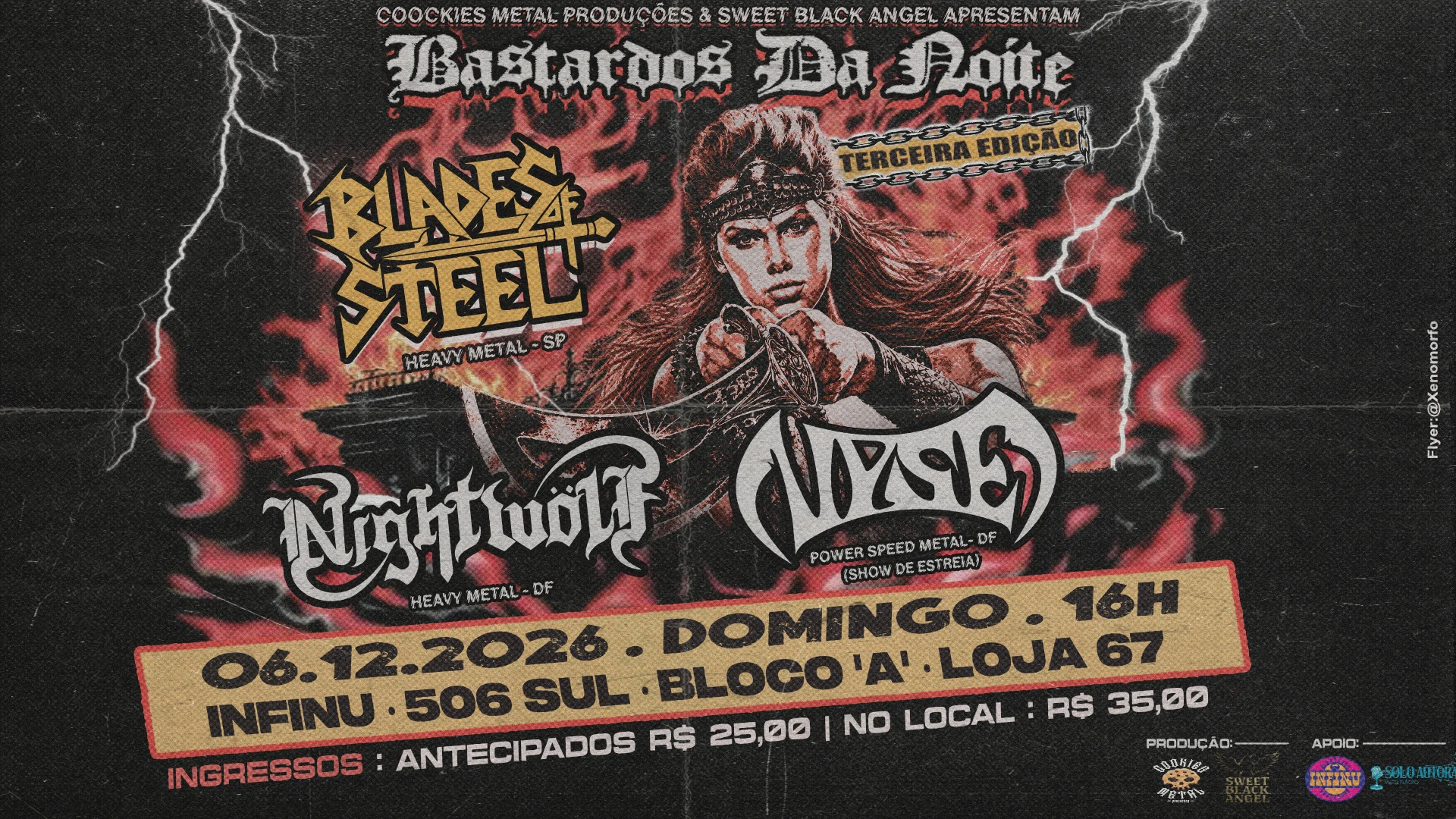 Bastardos Da Noite 3a Edição: Blades Of Steel Em Brasília Cover