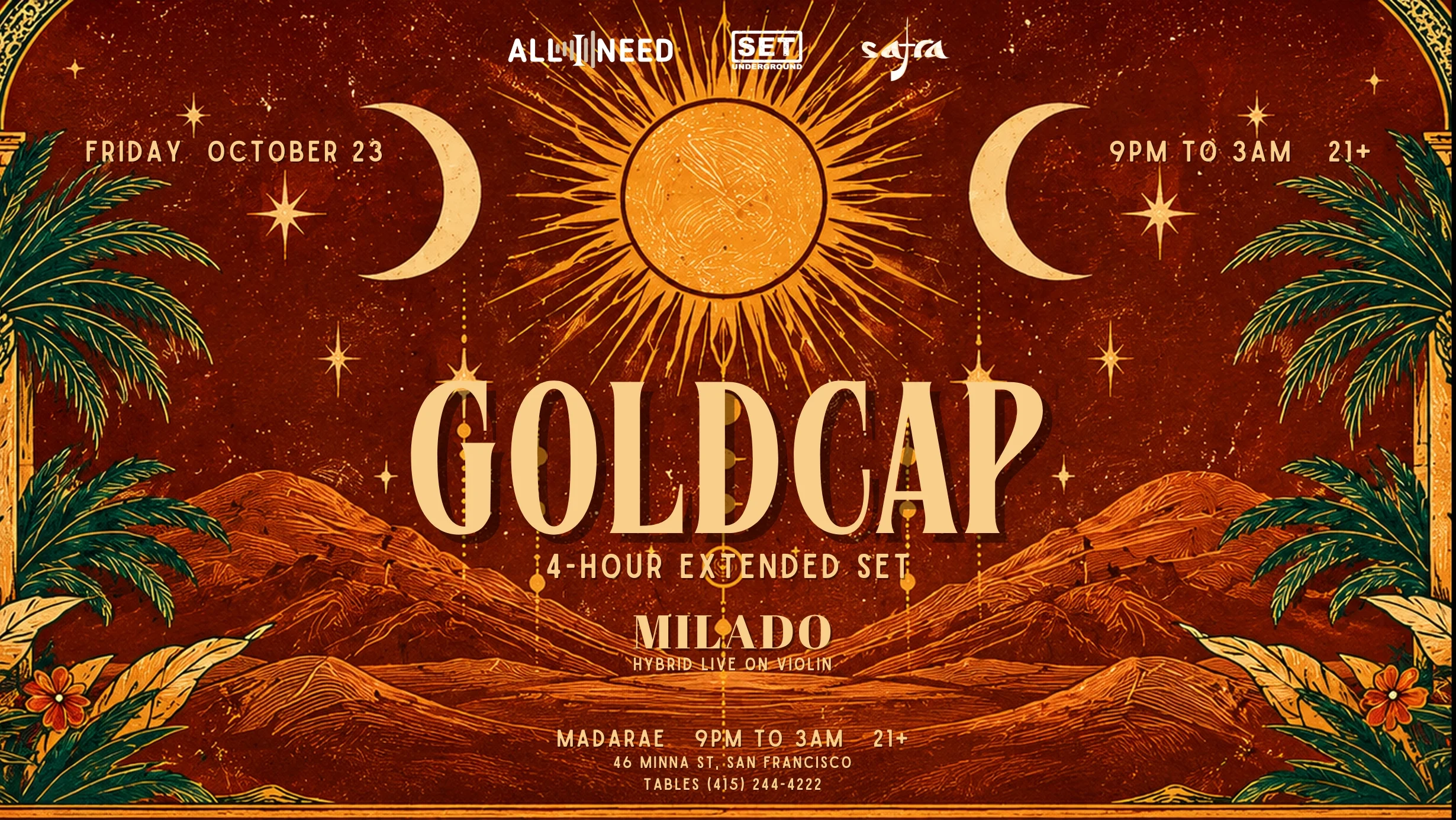 Goldcap (4 Hours Extended Set) At Madarae San Francisco Cover