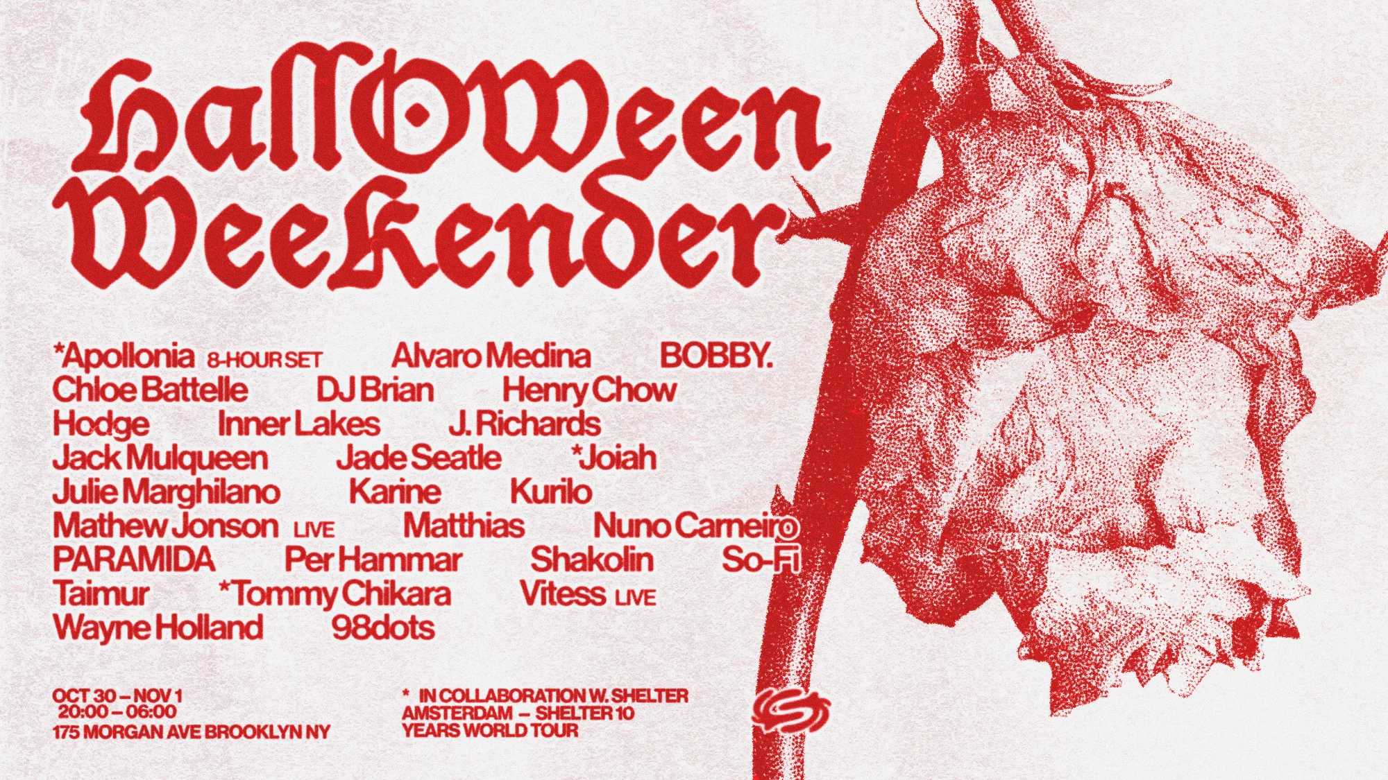 Halloween Weekender:Apollonia,  Paramida, Mathew Jonson+More Cover