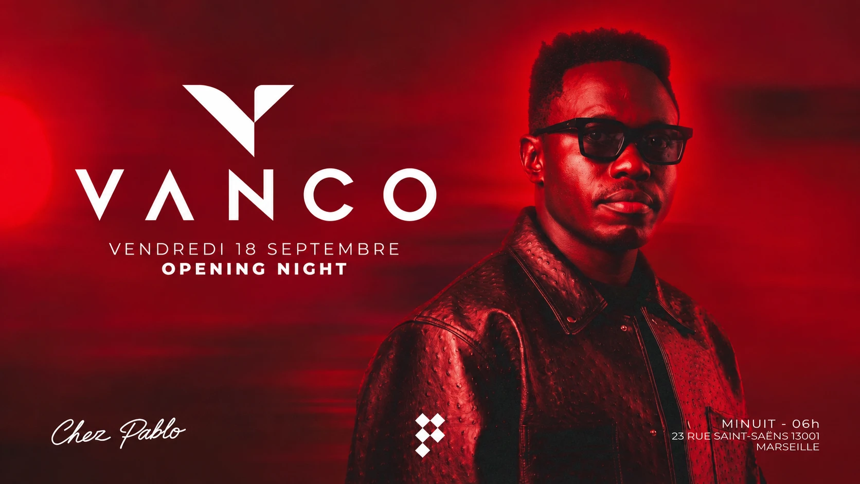 Vanco - Opening Week End/ Chez Pablo I Vendredi 18 Septembre Cover