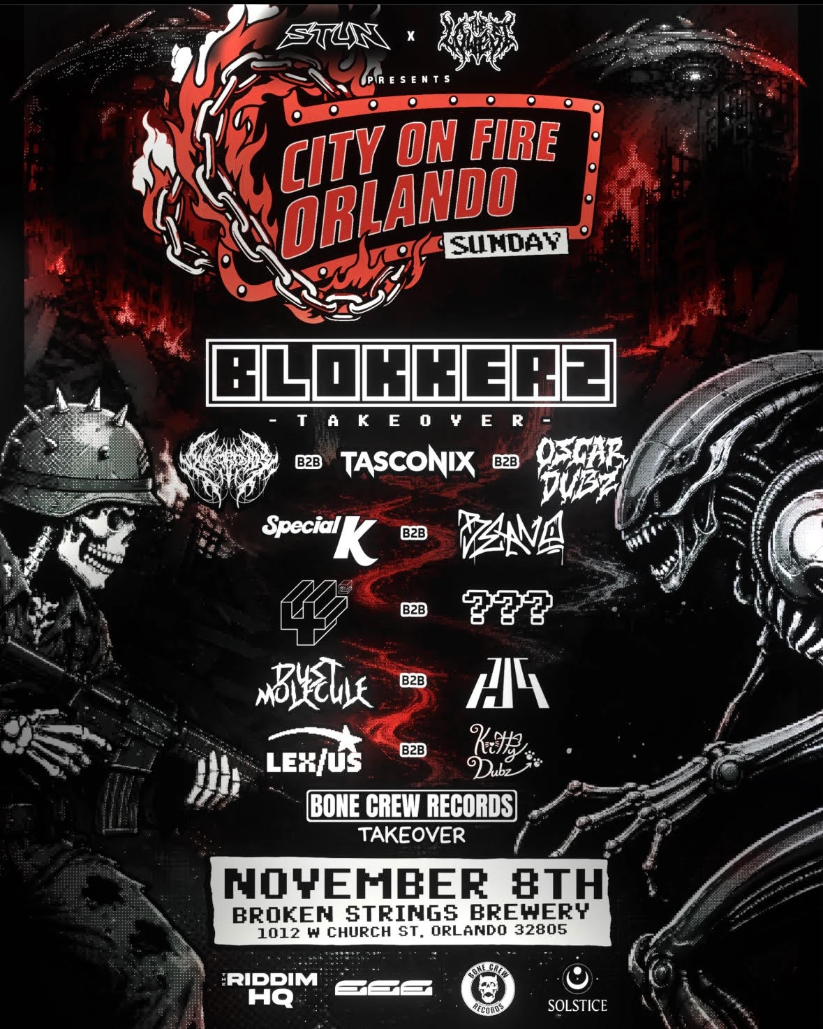 City On Fire: Blokkerz / Sunday Cover