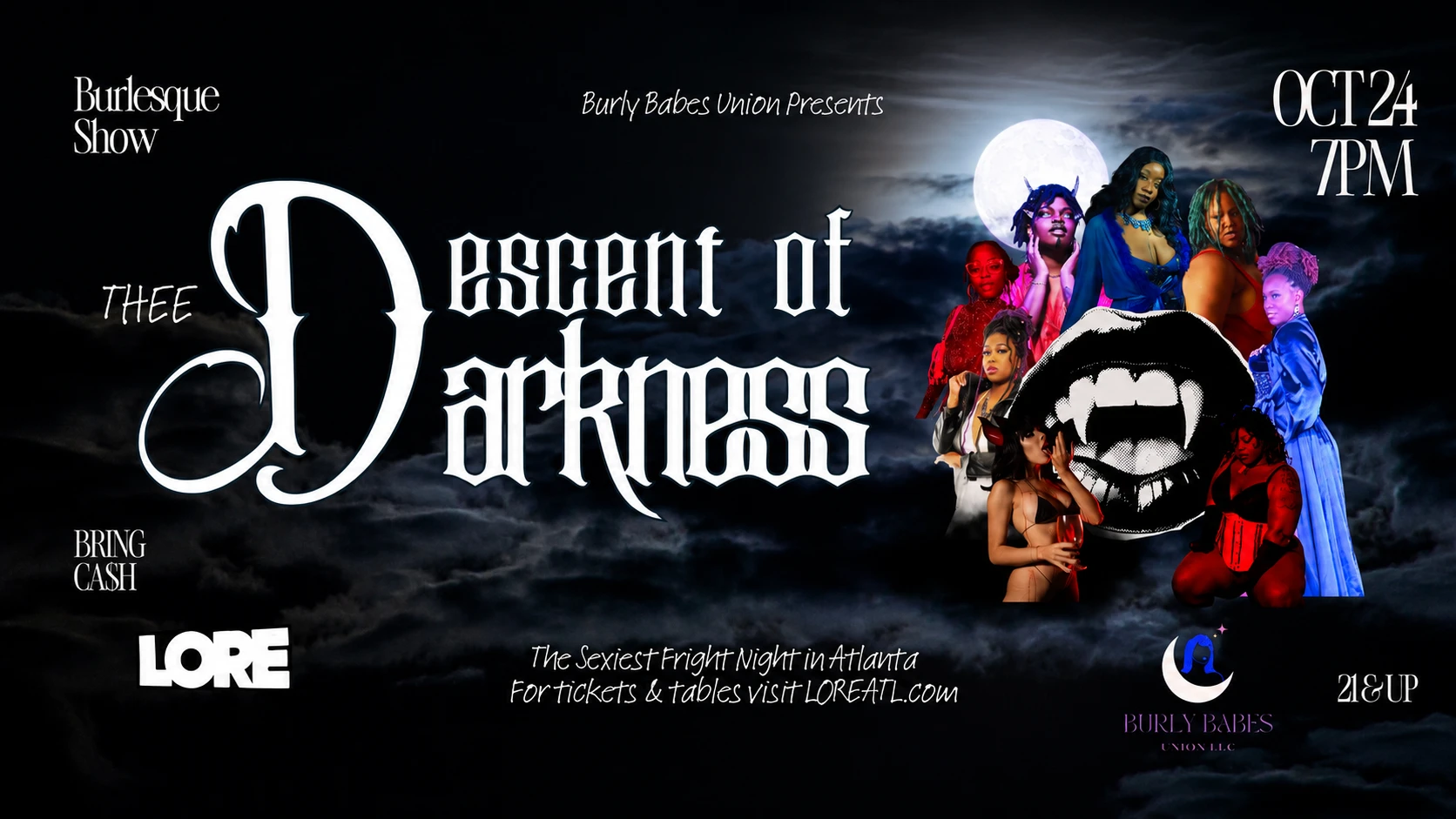 Thee Descent Of Darkness: Burlesque Show Cover