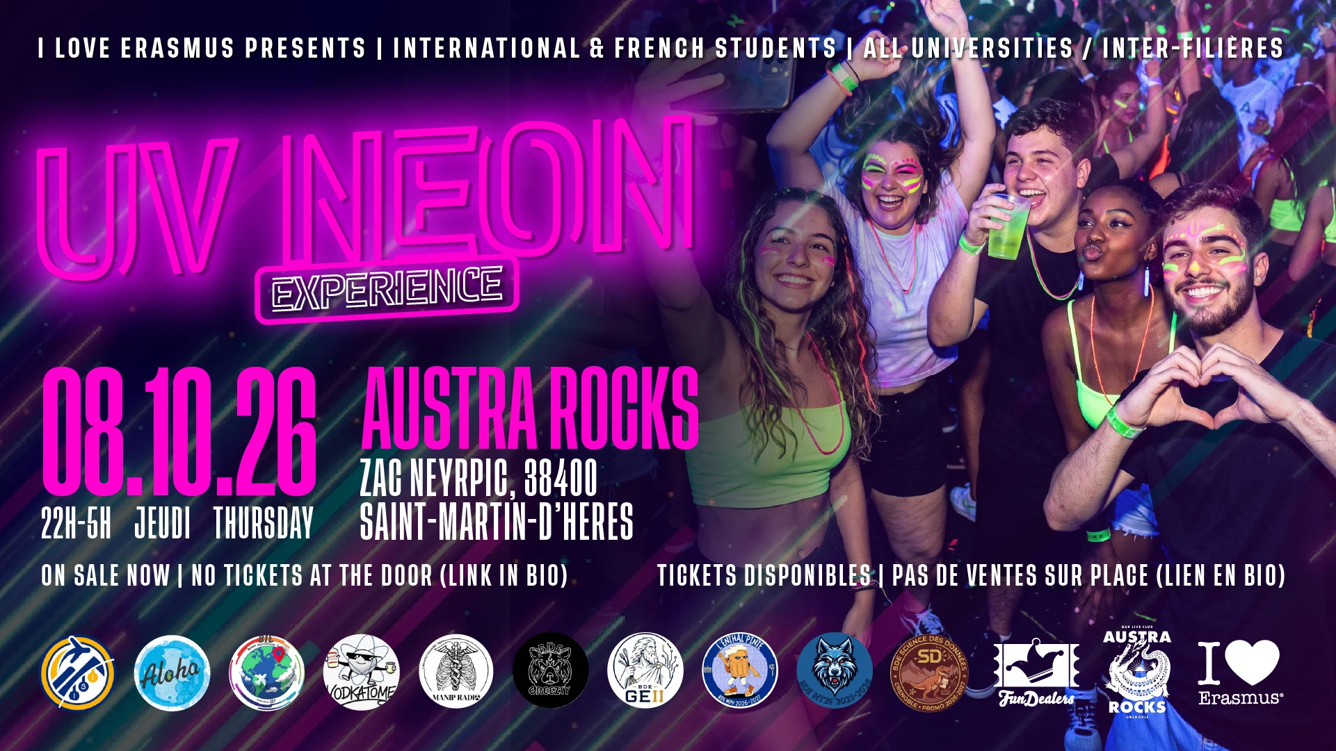 Uv Neon Experience By I Love Erasmus @ Austra Rocks Cover
