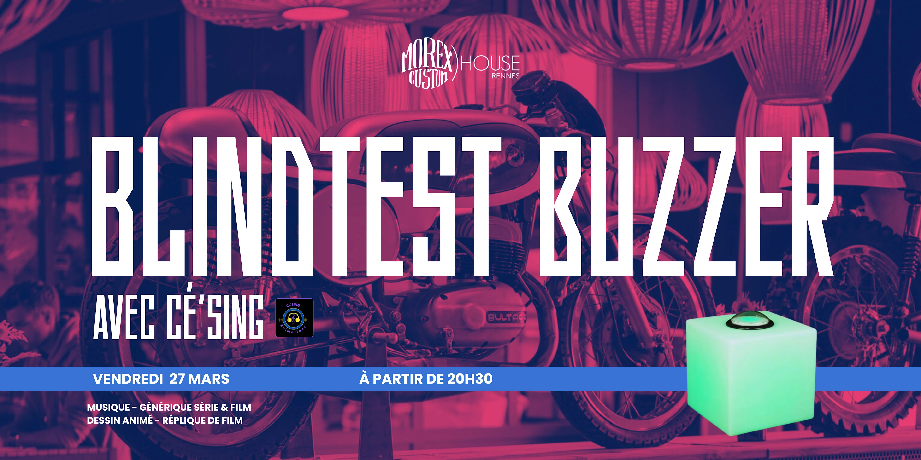 Blindtest Buzzer // Cé'sing // Gratuit // Morex Custom House Cover