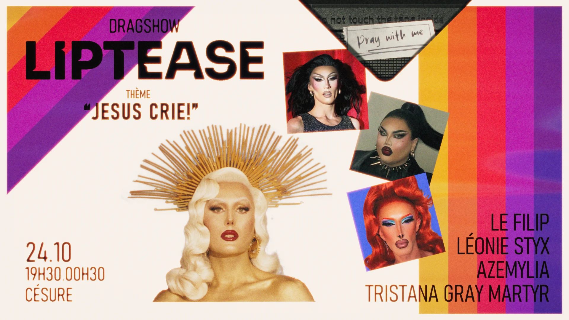 Liptease | 24/10 | Jésus Crie ! (Dragshow & Dj Set) Cover