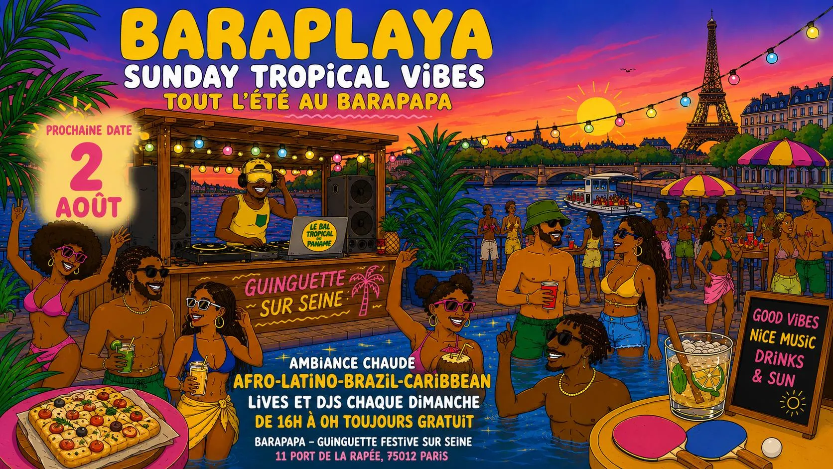 Baraplaya 2/8 - Sunday Tropical Vibes Au Barapapa ! Cover