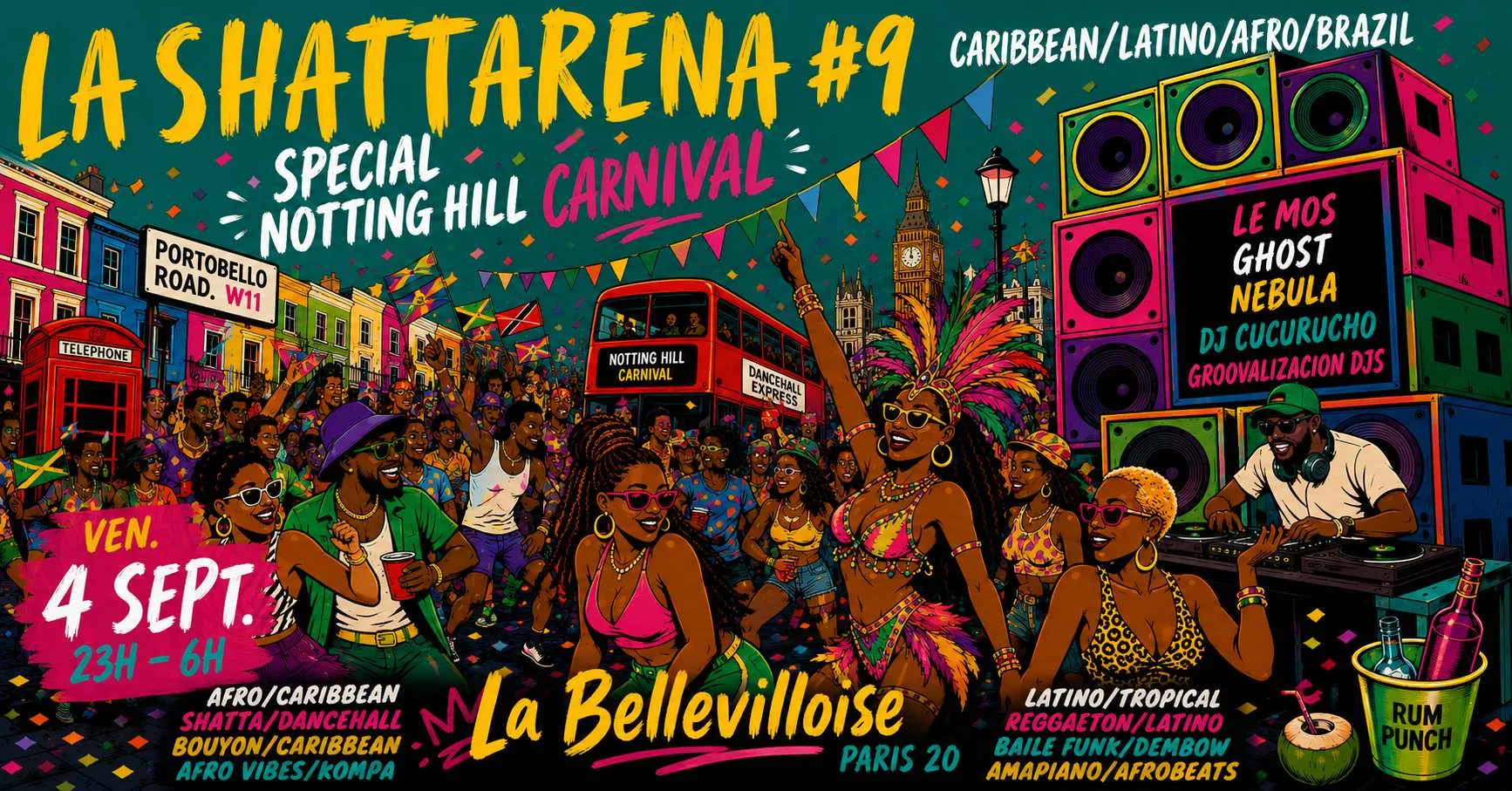 La Shattarena #9 | Notting Hill Carnival Edition I 04.09.26 Cover