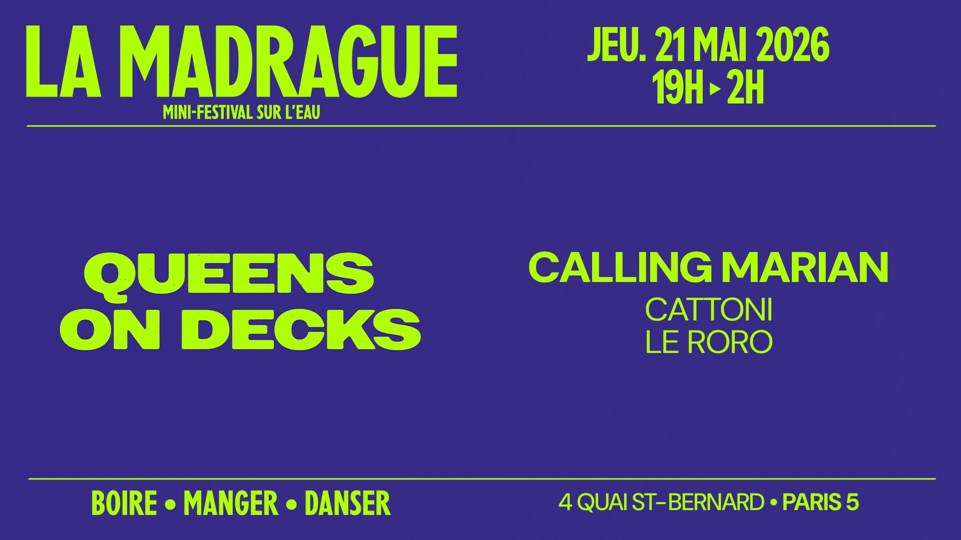 La Madrague — Queens On Decks : Calling Marian,... Cover