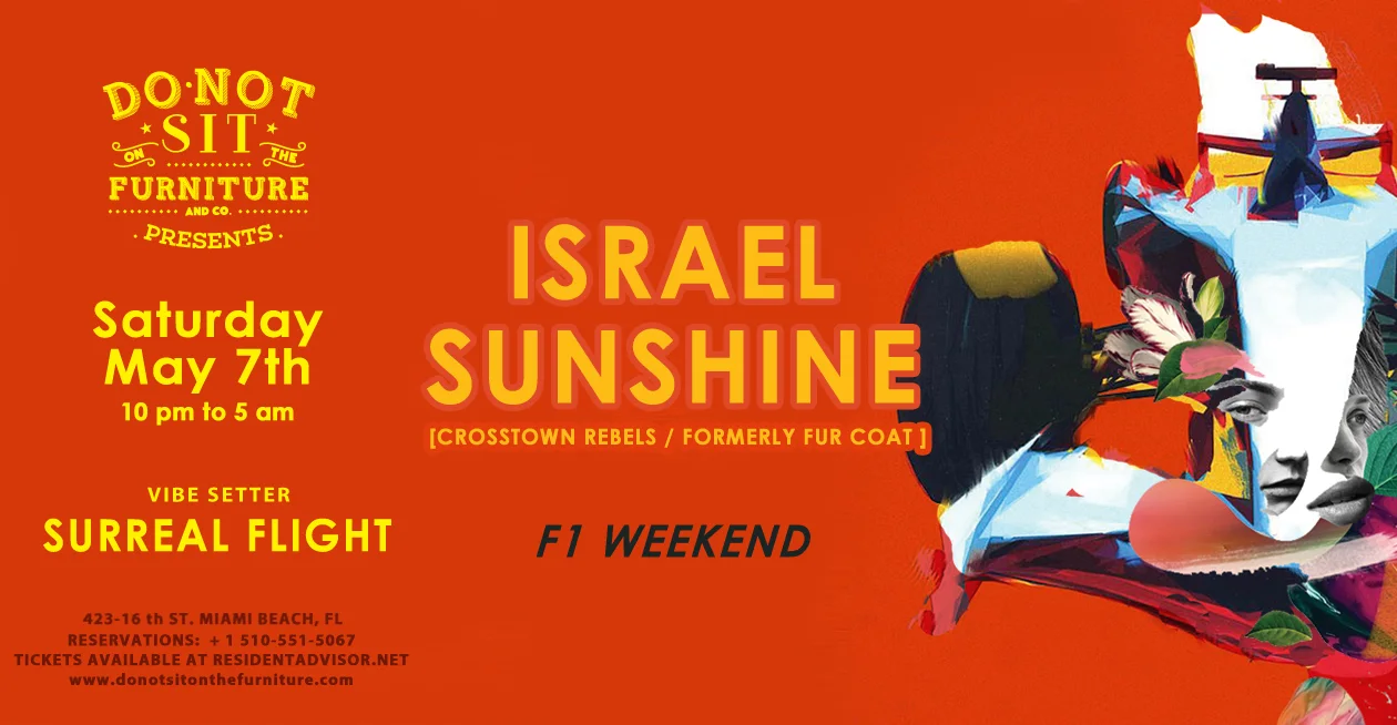 Israel Sunshine [Crosstown Rebels / Formerly Fur Coat] [F1 Weekend] Cover
