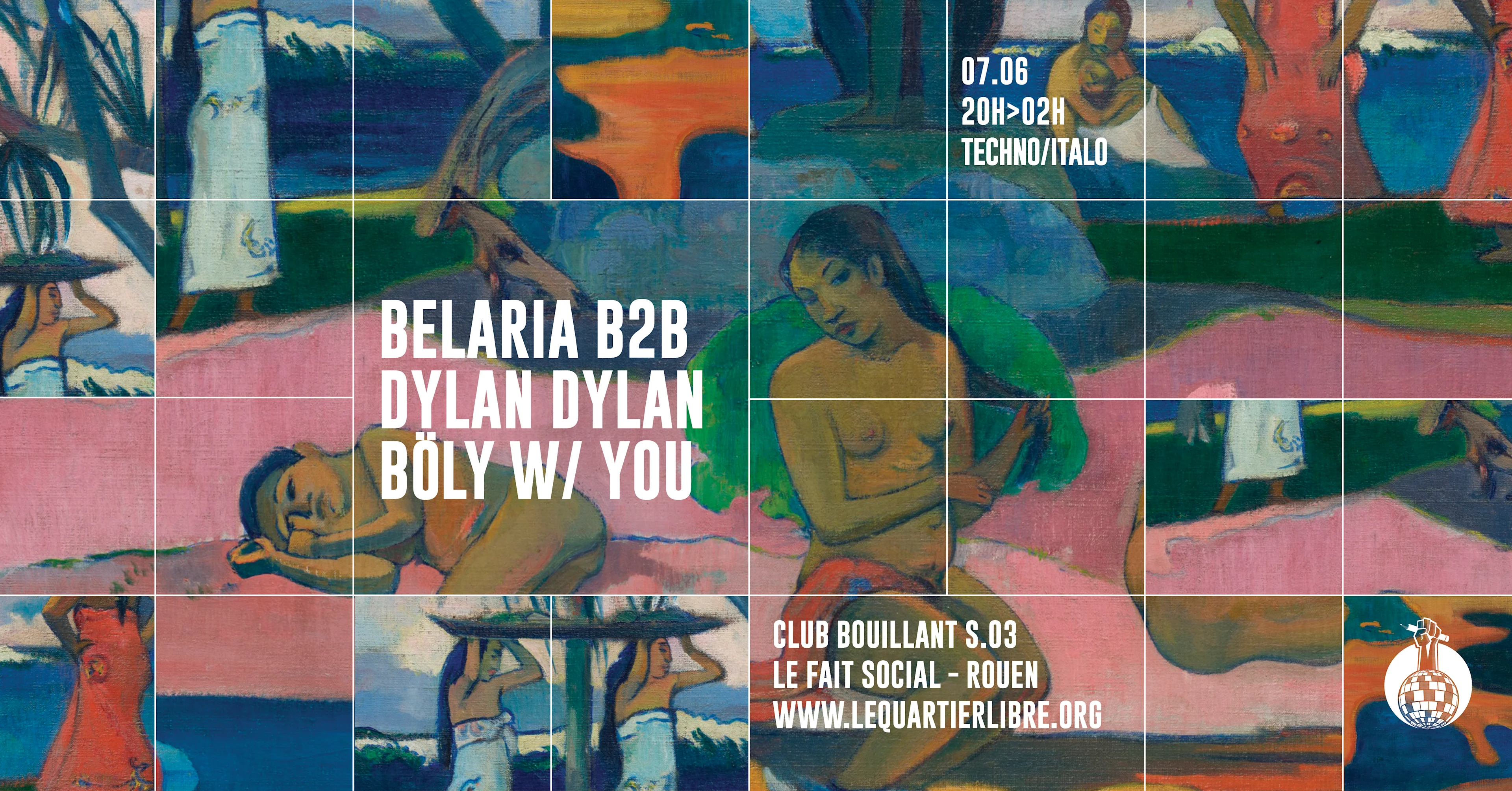 Club Bouillant - Belaria B2b Dylan Dylan · Böly W/ You Cover