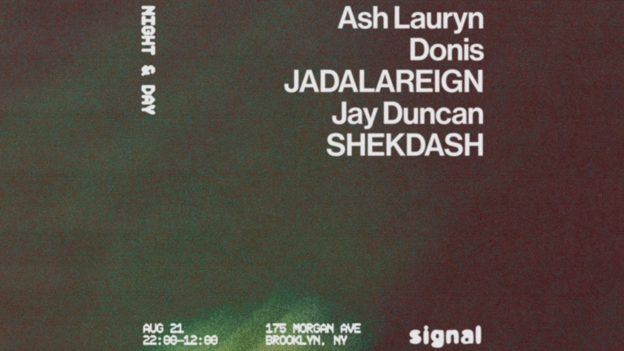 Night & Day: Ash Lauryn, Jadalareign, Jay Duncan, Shekdash Cover