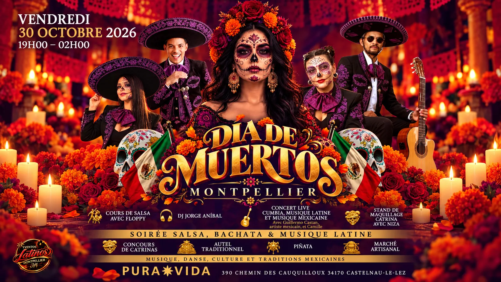 Soirée Día De Muertos | Vendredi 30 Octobre |📍Pura Vida Cover