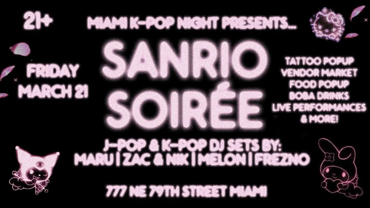 Sanrio Soirée By Miami K-Pop Night Cover