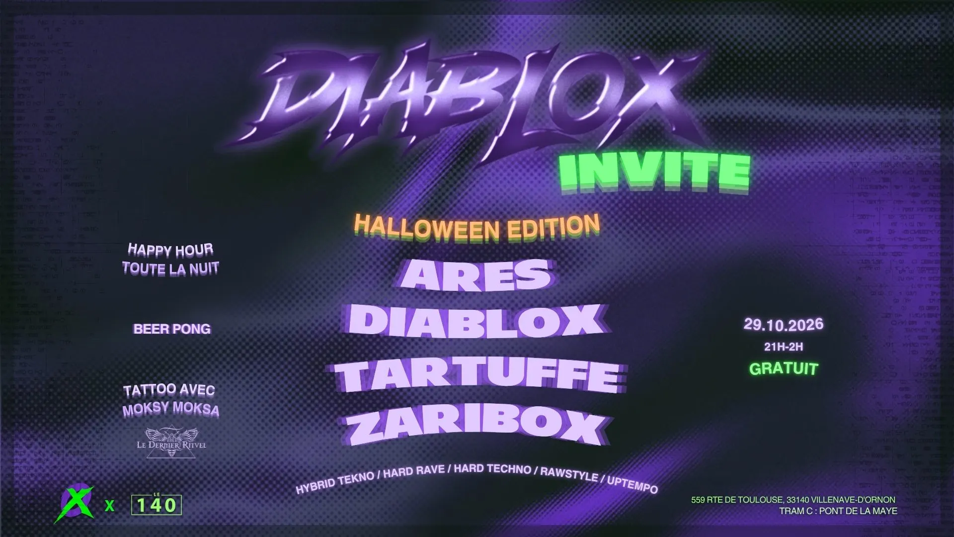 Diablox Invite, Ares, Diablox, Tartuffe Et Zaribox Cover