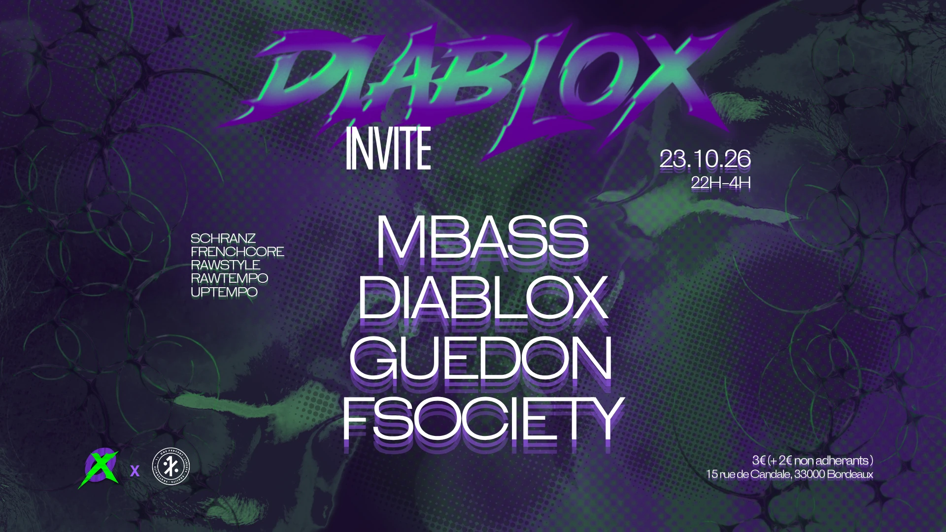 Diablox Invite, M Bass, Diablox, Guedon Et Fsociety Cover