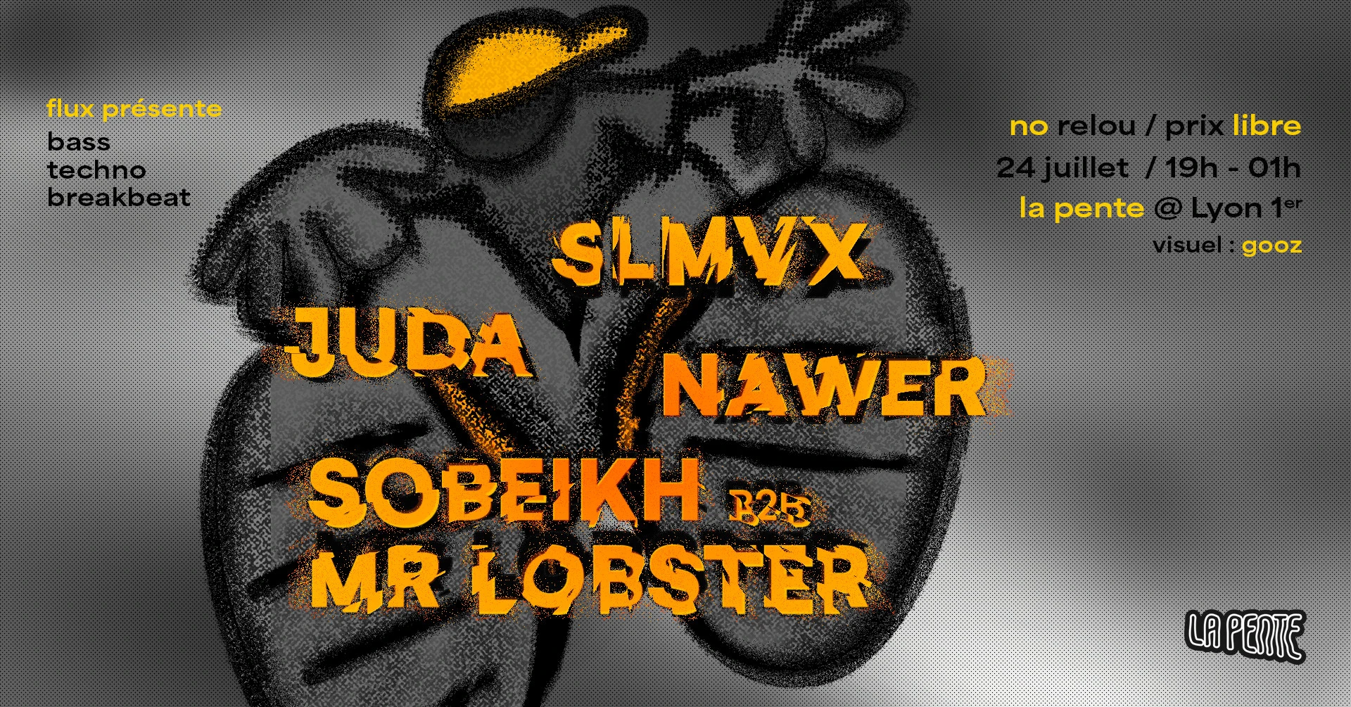 Flux Invite Slmvx, Juda, Nawer, Sobeikh & Mr Lobster Cover