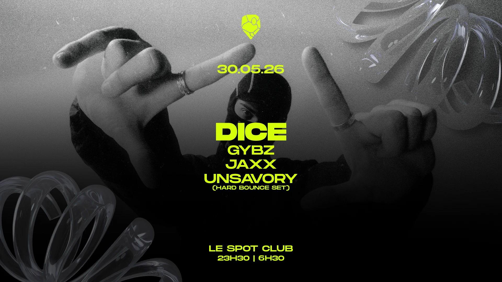 Le Spot Invite : Dice, Gybz, Unsavory, Jaxx Cover
