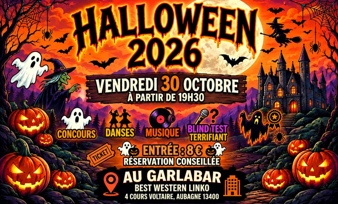 🎃 Halloween 2026 – La Soirée Terrifiante Du Garlabar ! Cover