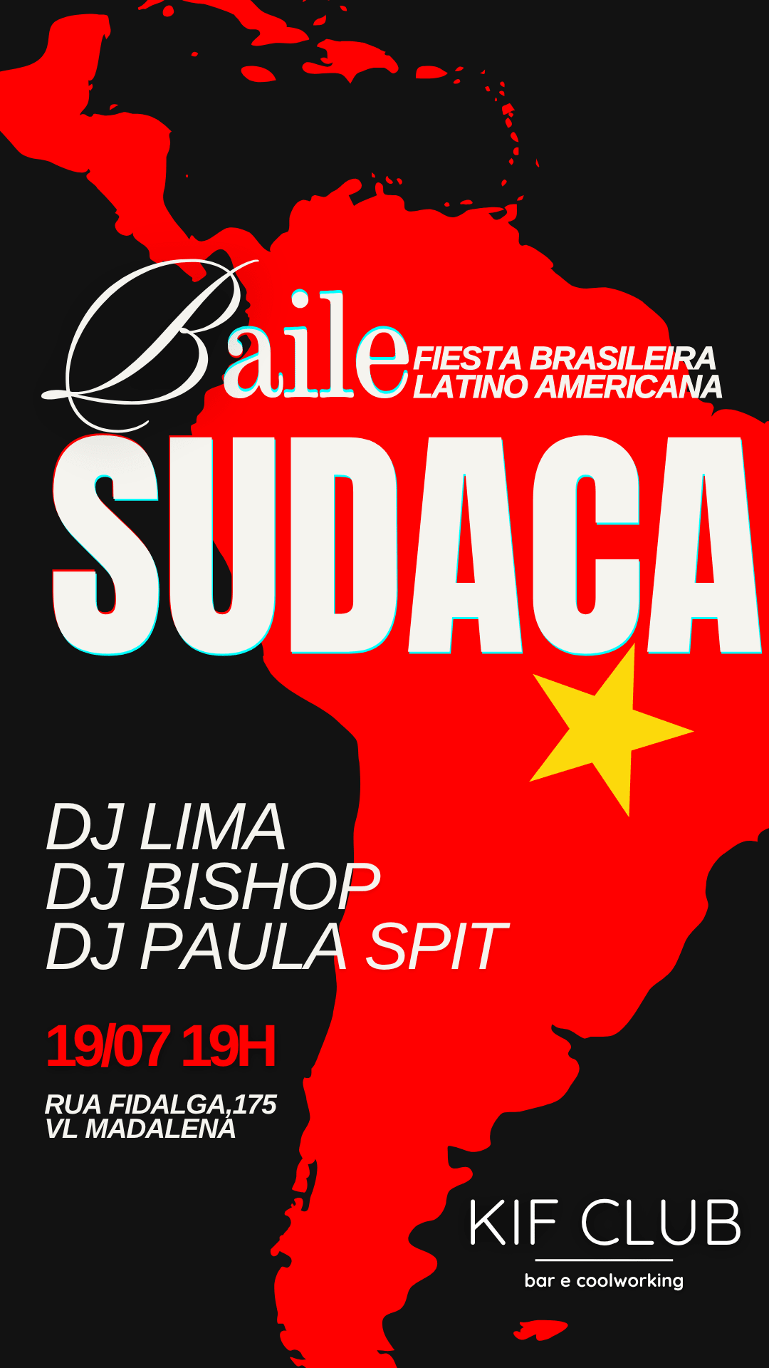 Baile Sudaca 19.07 - Kif Club Cover