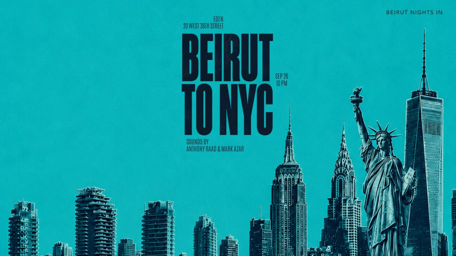 Beirut Nights In Presents: Beirut To Nyc Cover