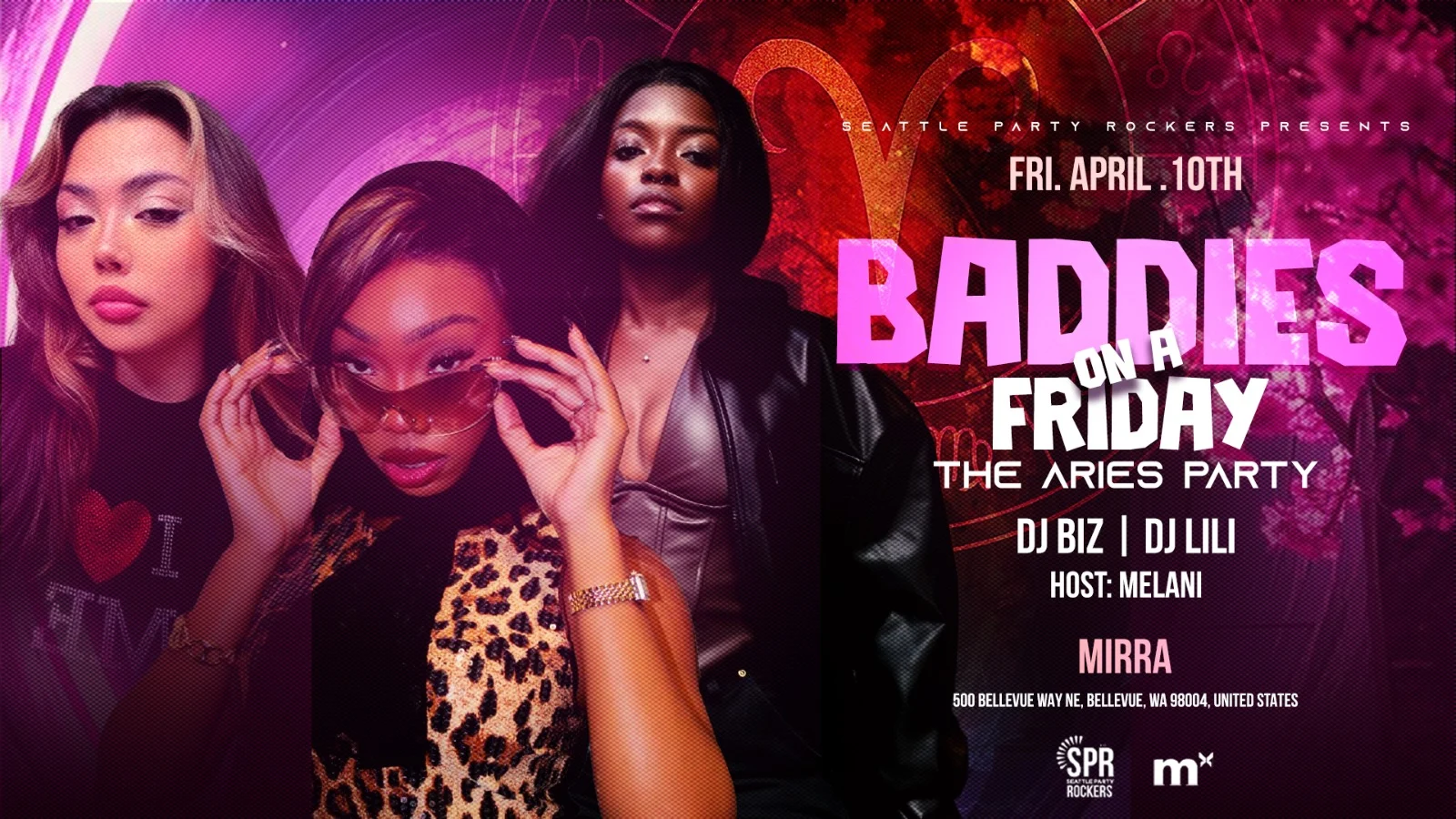 Baddies On A Friday: Aries Party Cover