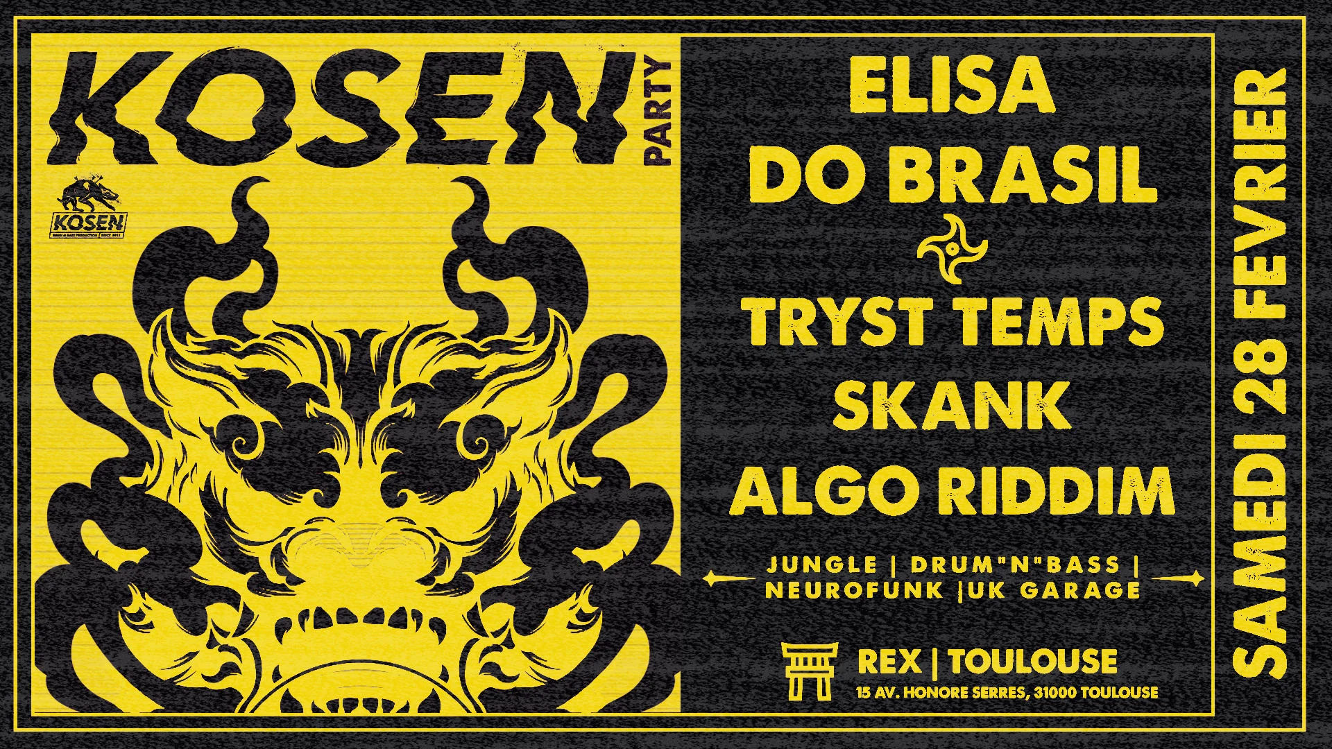 Kosen Party W/ Elisa Do Brasil + Tryst Temps + Skank & More Cover