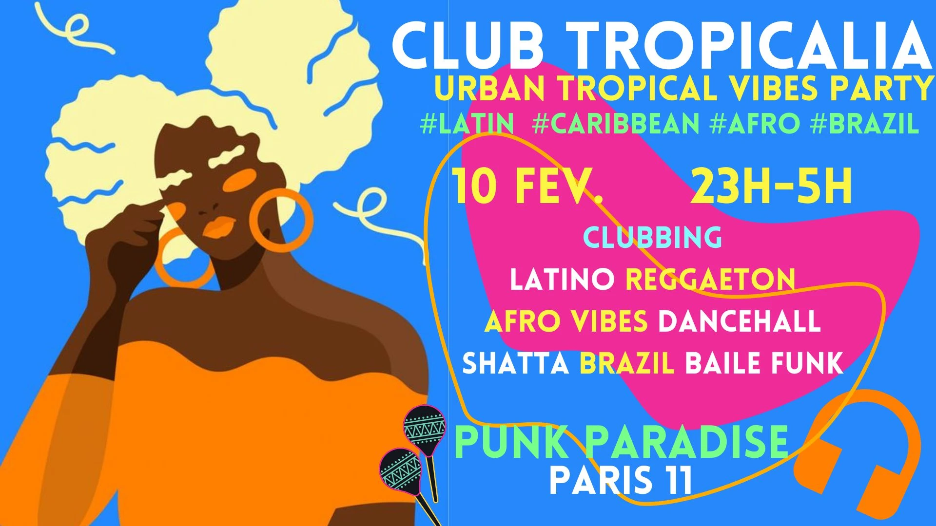 Club Tropicalia 10/2 ~ Latin, Afro, Caribbean, Brazil Party! Cover