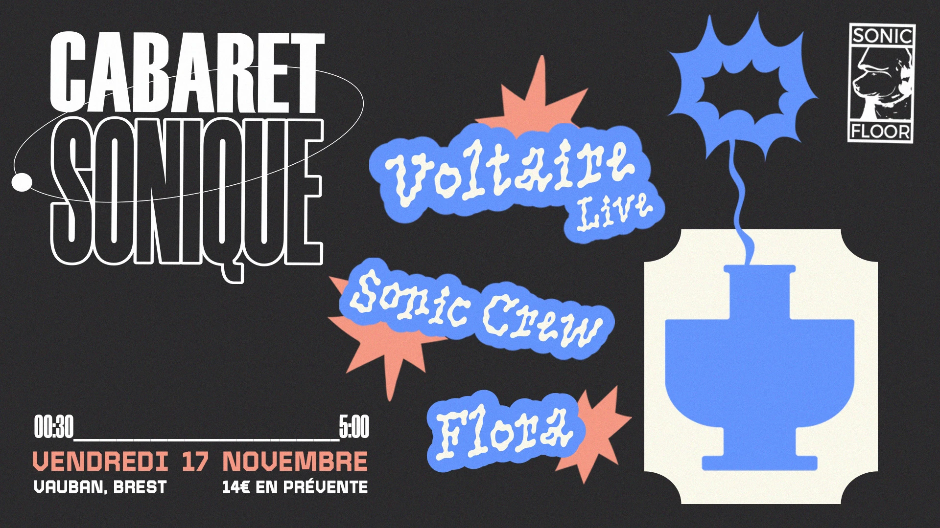 Cabaret Sonique W/ Voltaire (Live) • Sonic Crew • Flora Cover