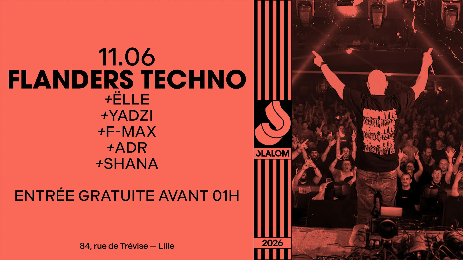 Slalom : Flanders Techno — Entrée Gratuite Av. 01h Cover