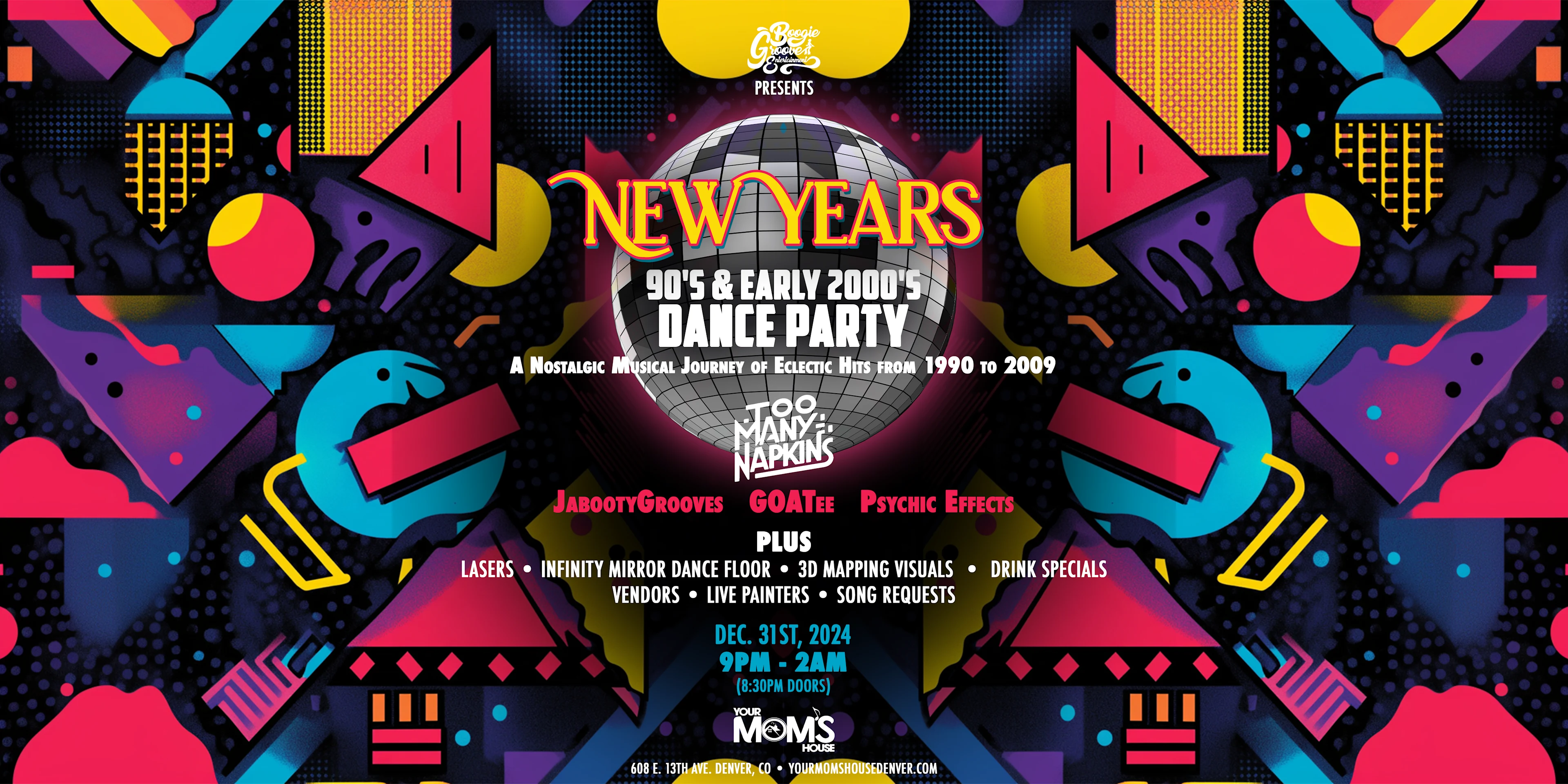 90's & Early 2000's Nye Dance Party Cover