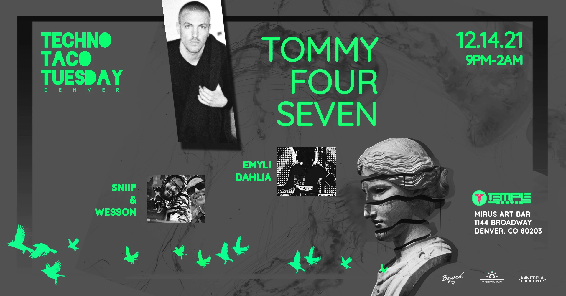 Techno Taco Tuesday Denver Ft. Tommy Four Seven Cover