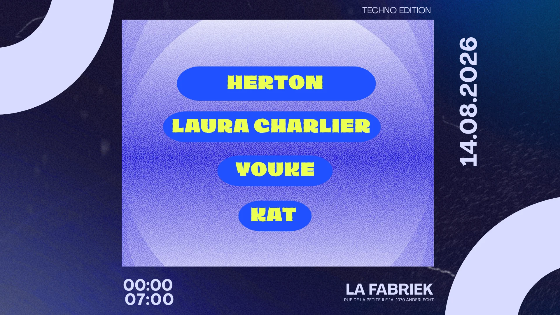 Techno Edition @Lafabriek | 14 August Cover