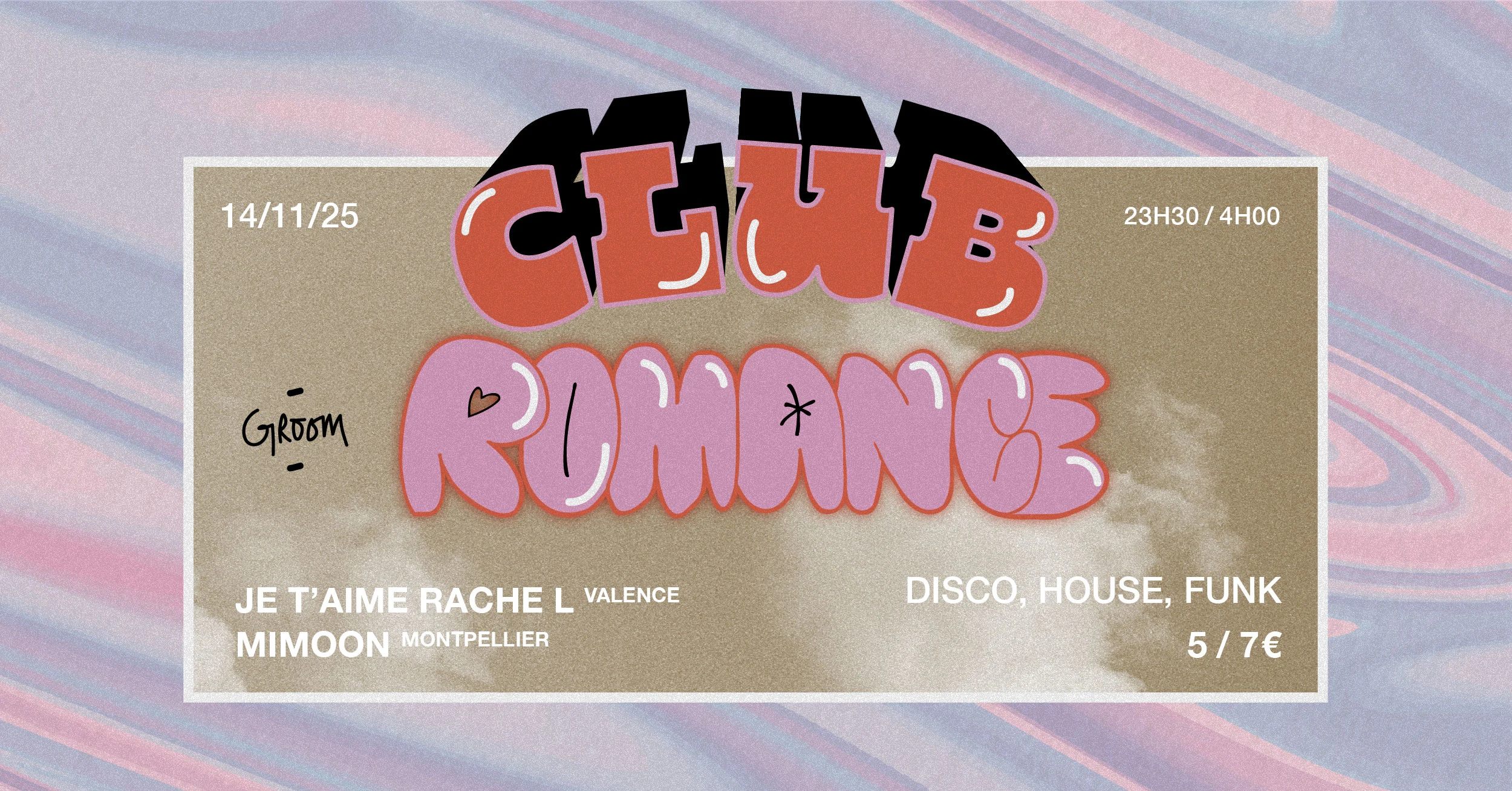 Club Romance : Je T'aime Rache L Invite Mimoon Cover