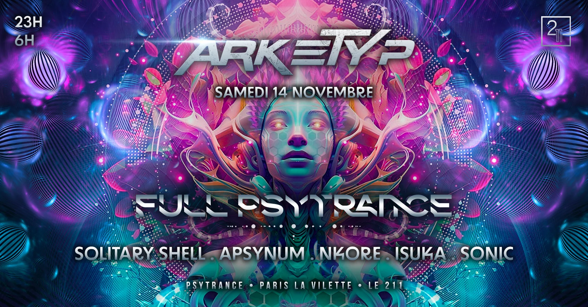 Arketyp X 211: Full Psytrance / Solitary Shell & More Cover