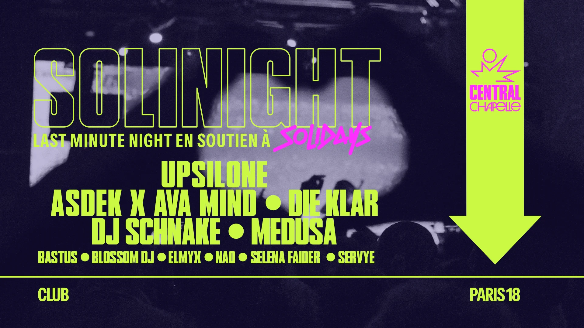 Solinight : Une Soirée Pour Solidays — Central Chapelle Cover