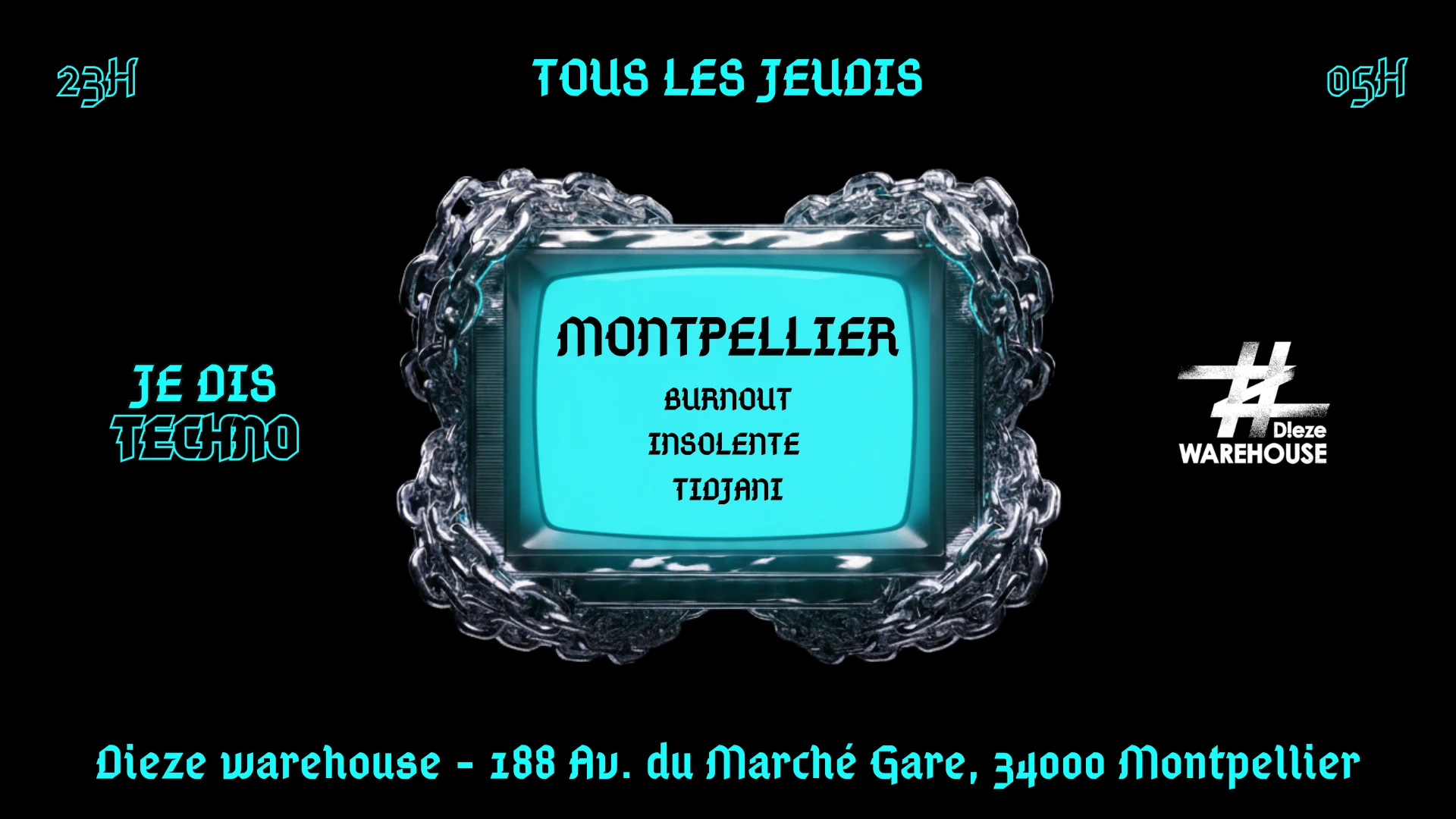 Je Dis Techno - Dieze Warehouse - 26.02 Cover
