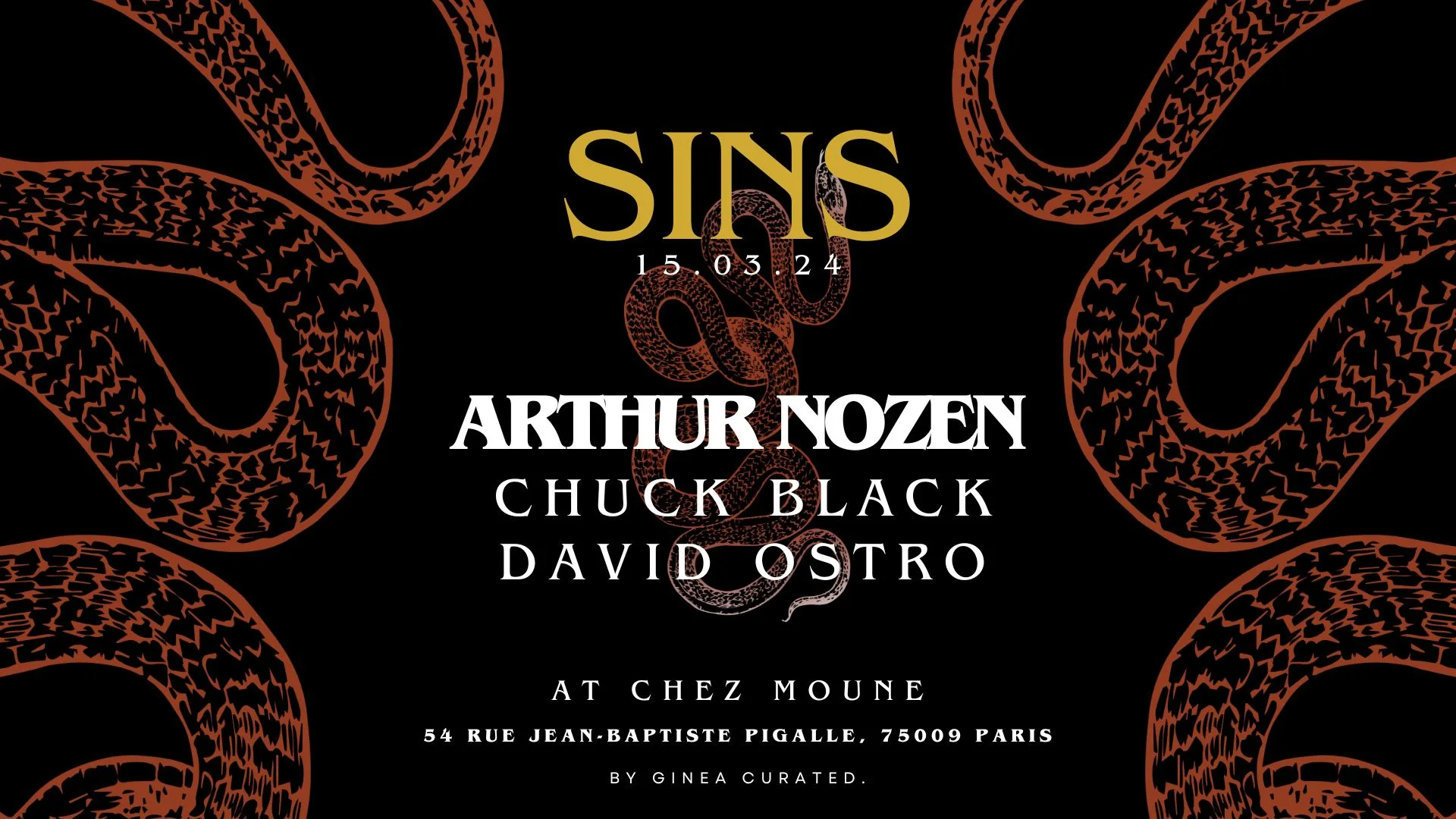 Sins Curated @Chezmoune - Friday 15.03 Cover