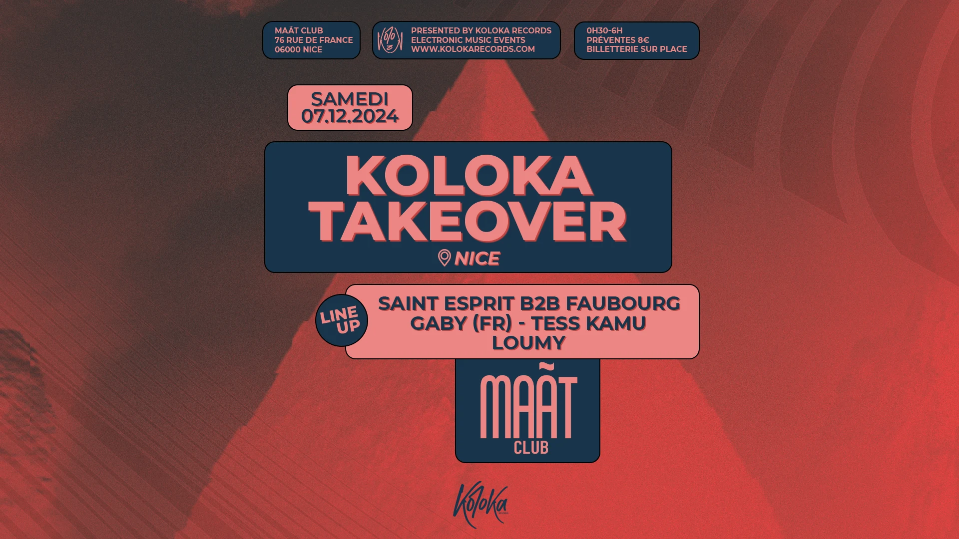Koloka Takeover @ Maat Club Cover