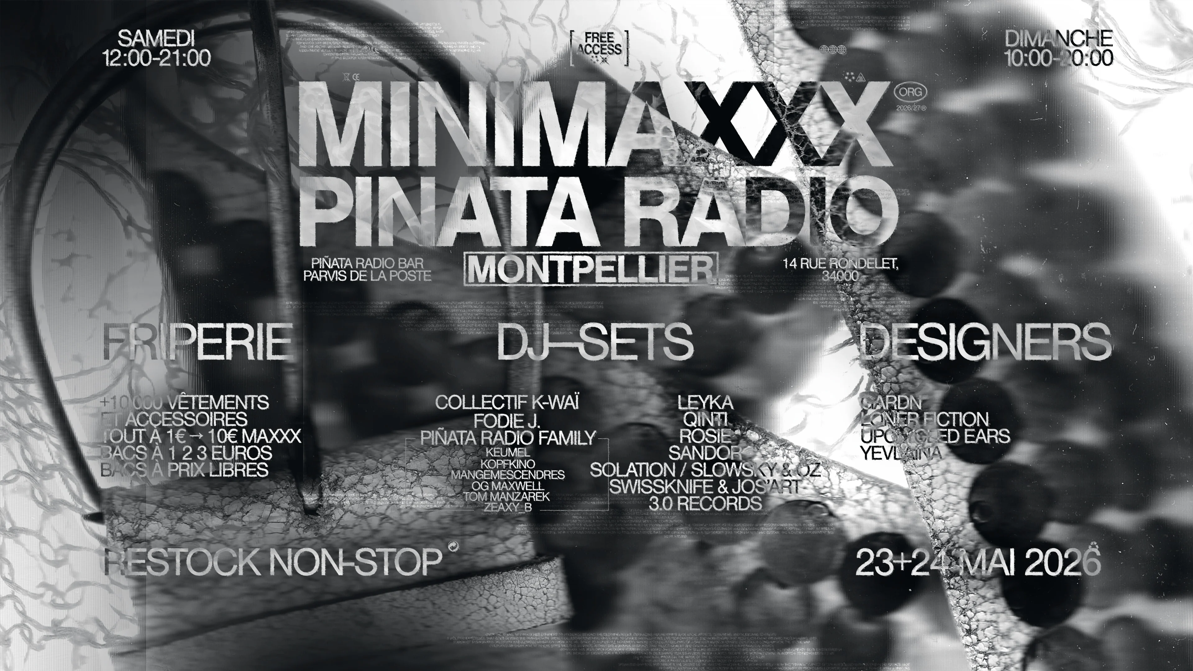 [Montpellier] Friperie + Dj-Sets + Designers W/ Piñata Radio Cover