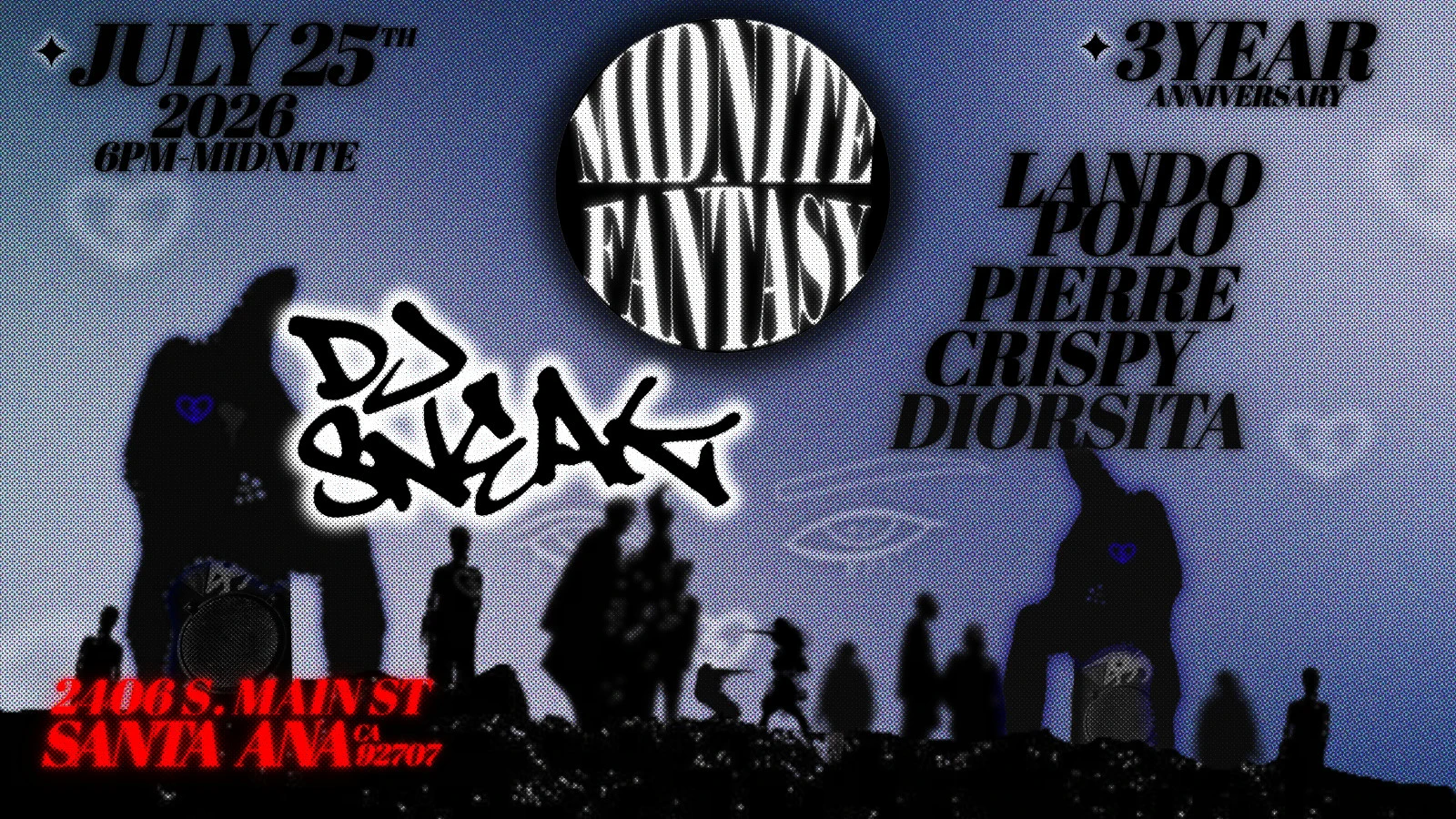 Dj Sneak - Midnite Fantasy 3 Year Anniversary Party Cover